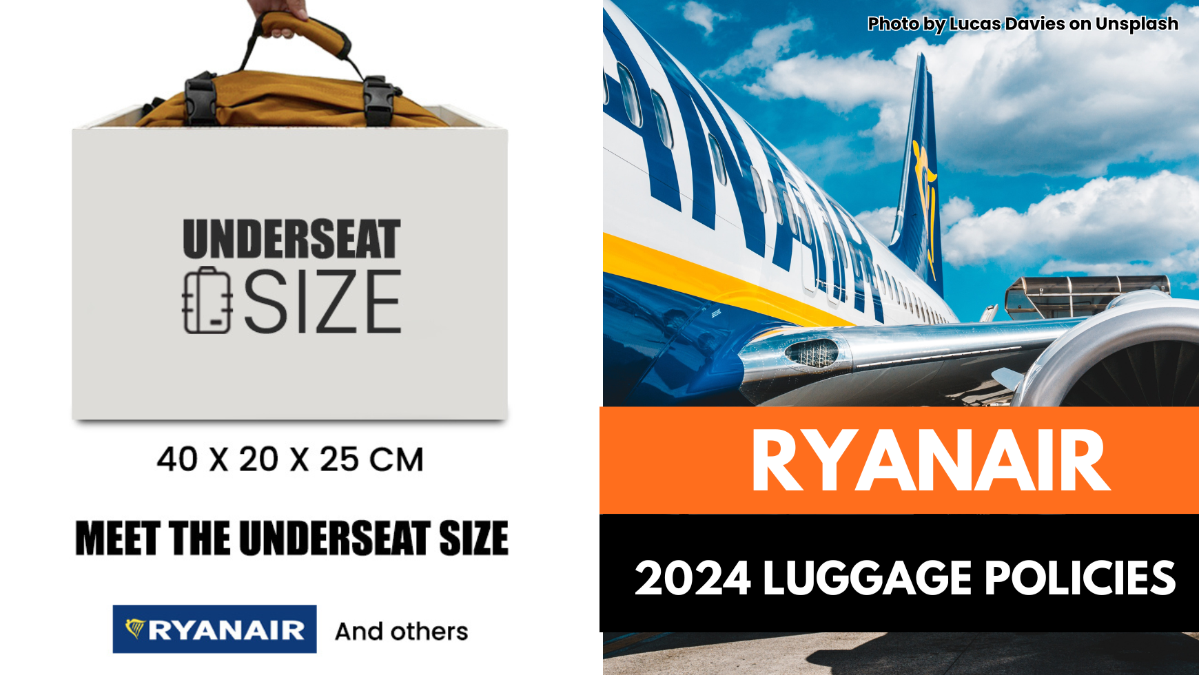 Ryanair personal item size: 6 perfect Ryanair 40x20x25 bags - The