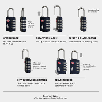 Travel TSA Lock - Sangria Red